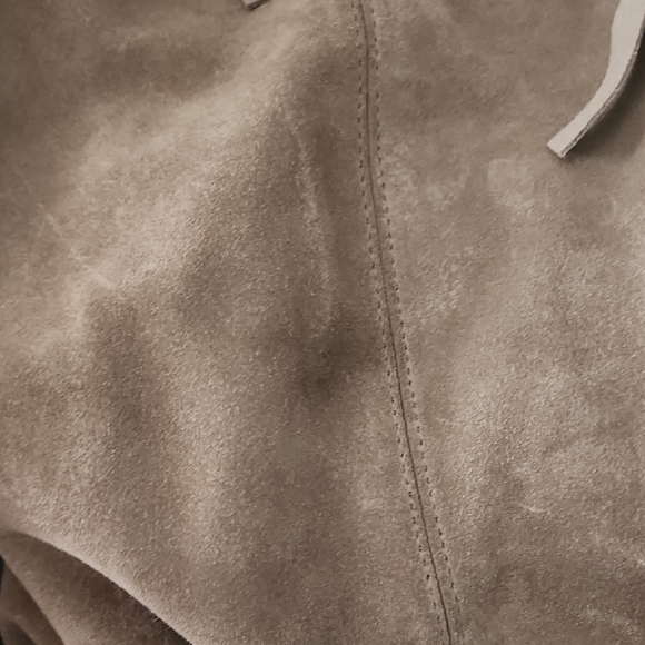 JJ Winters Kellie Tan Fringe Slouchy Leather Suede Shoulder Bag - Picture 6 of 17